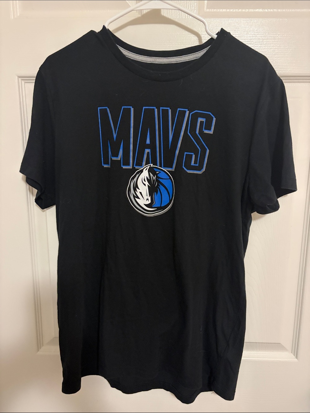 NBA Black T-Shirt with Blue Mavs Logo
